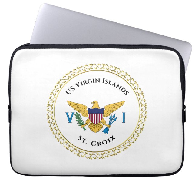 US Virgin Islands Flag USVI St. Croix VI  Laptop Sleeve (Front)