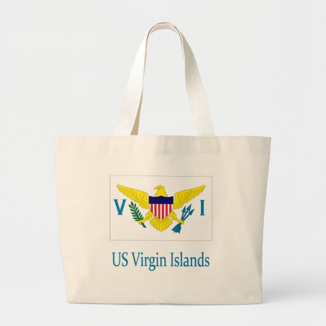 US Virgin Islands Large Tote Bag (Front)