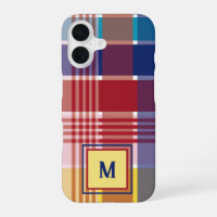 US Virgin Islands Madras Monogram Personalise 