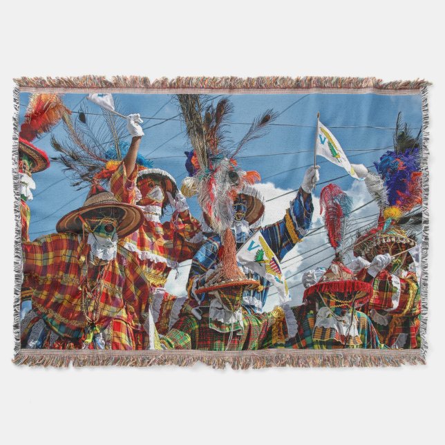 US Virgin Islands Moko Jumbie St. Croix USVI Throw Blanket (Front)
