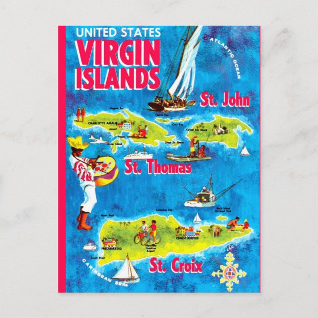 US Virgin Islands Postcard (Front)