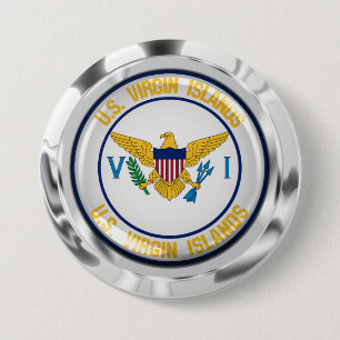 US Virgin Islands Round Emblem 7.5 Cm Round Badge