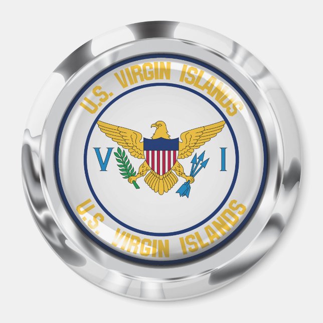 US Virgin Islands Round Emblem Magnet (Front)