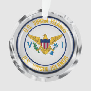US Virgin Islands Round Emblem Ornament