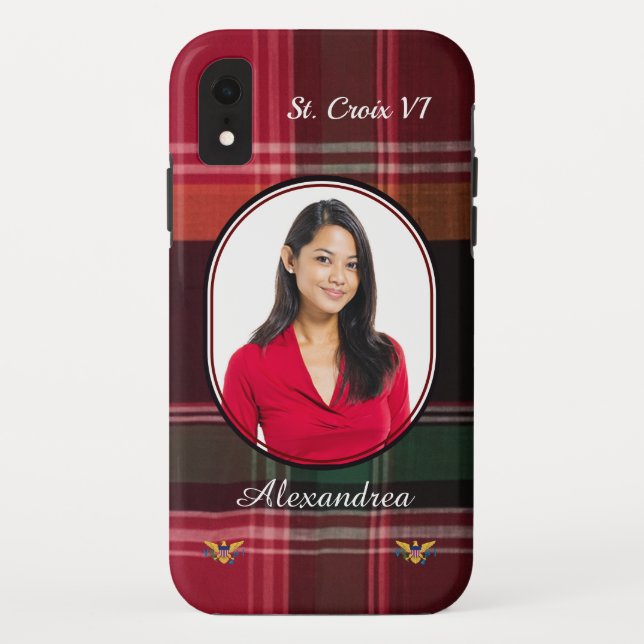 US Virgin Islands St. Croix Madras Photo Custom Case-Mate iPhone Case (Back)