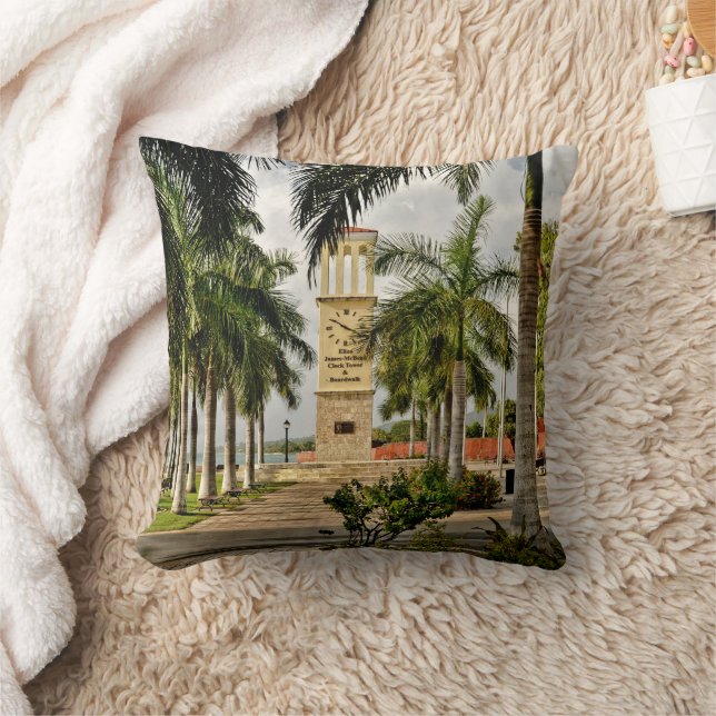 US Virgin Islands St. Croix Palm Trees Tropical Cushion (Blanket)