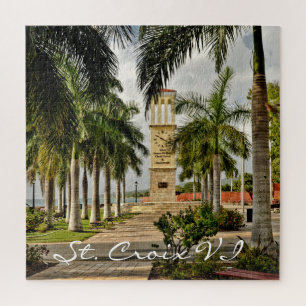 US Virgin Islands St. Croix Palm Trees Tropical Jigsaw Puzzle