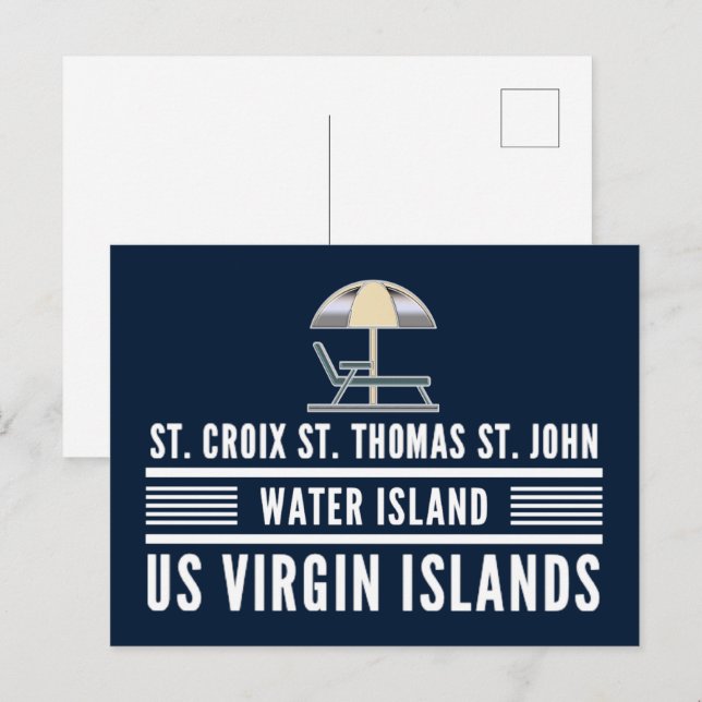 US Virgin Islands St. Croix St. Thomas USVI Postcard (Front/Back)
