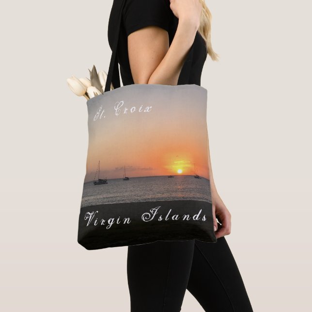  US Virgin Islands St. Croix Sunset Tropical USVI Tote Bag (Close Up)