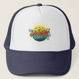 US Virgin Islands St. Croix U.S. VI Tropical Trucker Hat
