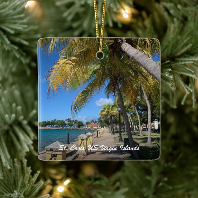 US Virgin Islands St. Croix USVI Christmas Ceramic Ornament (Tree)