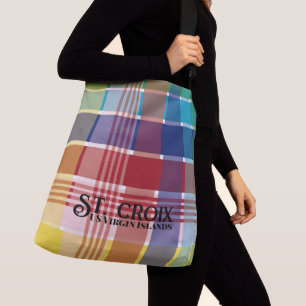 US Virgin Islands St. Croix USVI Madras Crossbody Bag
