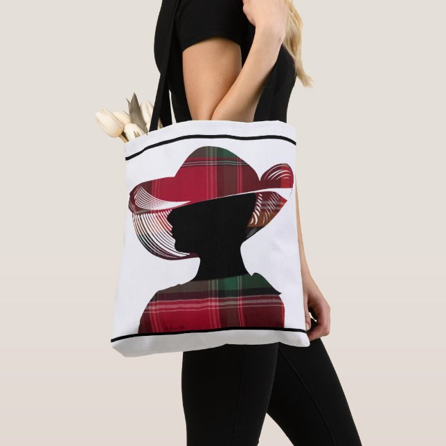 US Virgin Islands St. Croix USVI Madras Pattern Tote Bag (Close Up)