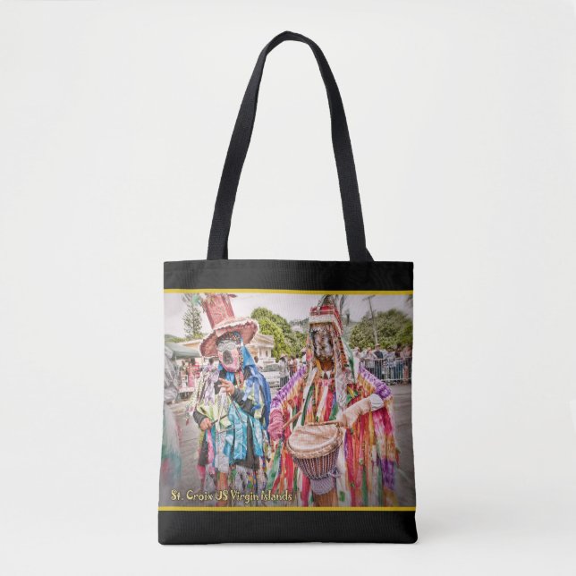 US Virgin Islands St. Croix USVI Masqueraders Tote Bag (Front)