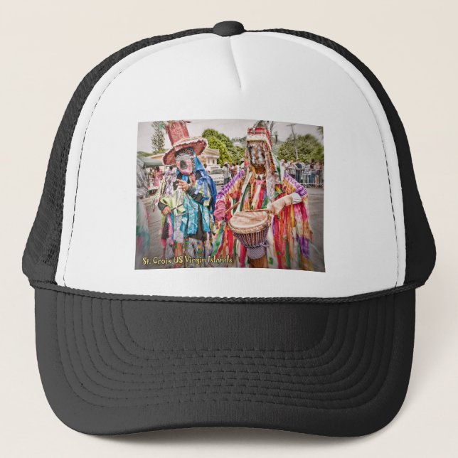 US Virgin Islands  St. Croix USVI Masqueraders Trucker Hat (Front)