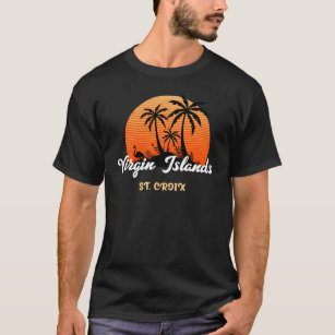 US Virgin Islands St. Croix USVI Sunset Palms T-Shirt