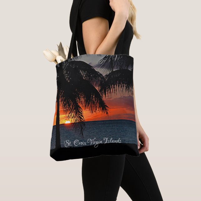 US Virgin Islands St. Croix USVI Sunset Tropical  Tote Bag (Close Up)