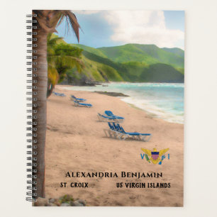 US Virgin Islands St. Croix USVI Tropical Custom  Planner