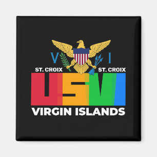 US Virgin Islands St. Croix USVI Tropical  Magnet