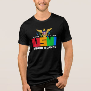 US Virgin Islands St. Croix USVI Tropical   Tri-Blend Shirt