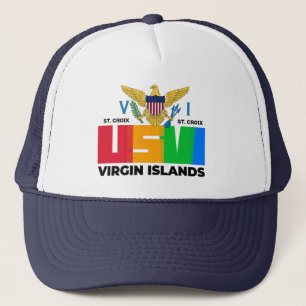 US Virgin Islands St. Croix USVI Tropical Trucker Hat