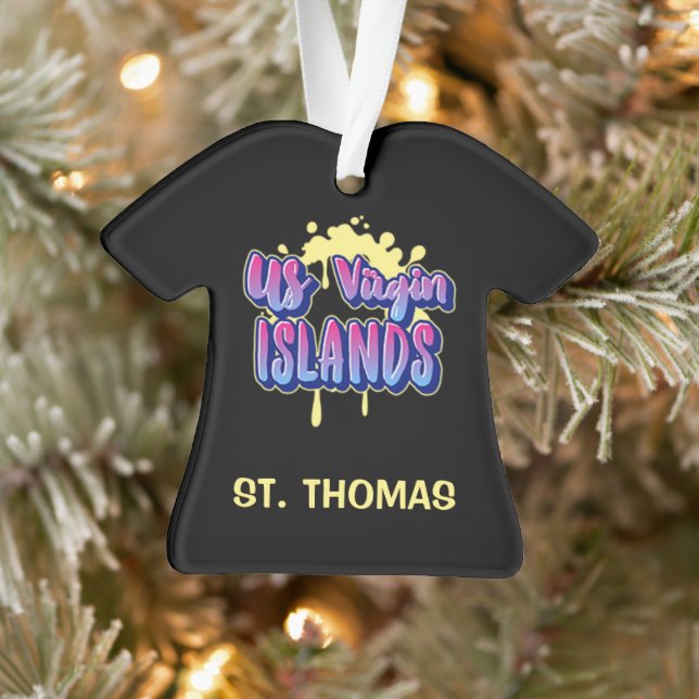US Virgin Islands St. Thomas USVI Christmas Ornament (Tree)