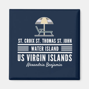 US Virgin Islands USVI Caribbean Personalise Magnet