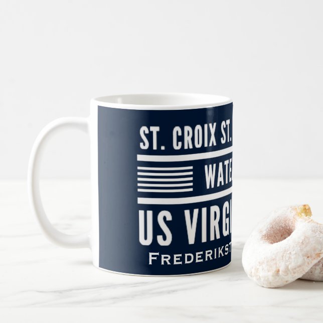 US Virgin Islands USVI Caribbean Tropical Coffee Mug (With Donut)