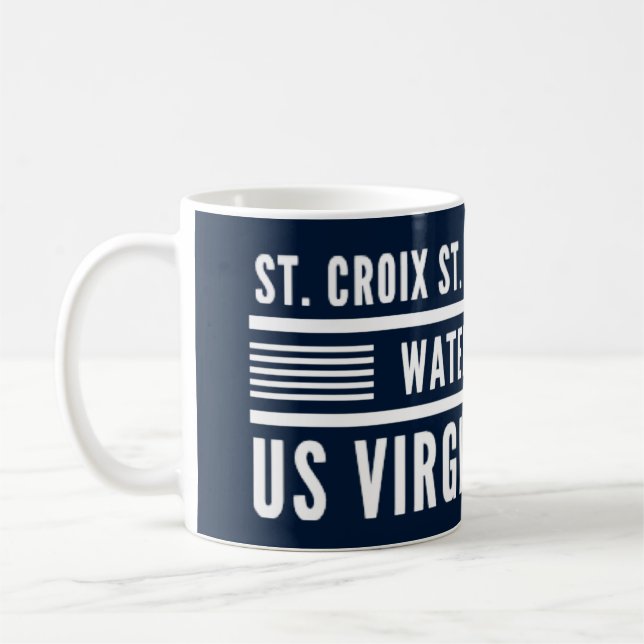 US Virgin Islands USVI Caribbean Tropical Coffee Mug (Left)