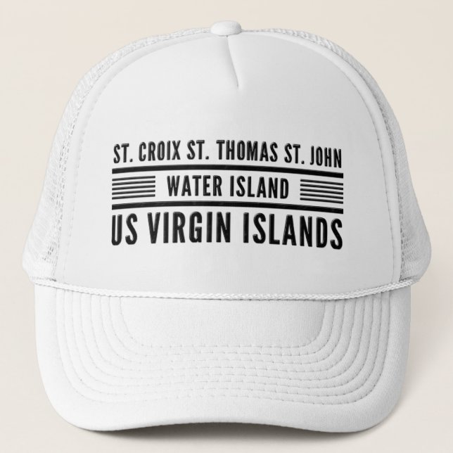 US Virgin Islands USVI Caribbean Tropical Trucker Hat (Front)