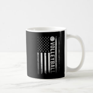 US Volleyball Practice USA Flag American Women Men Coffee Mug
