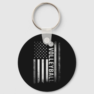 US Volleyball Practice USA Flag American Women Men Key Ring