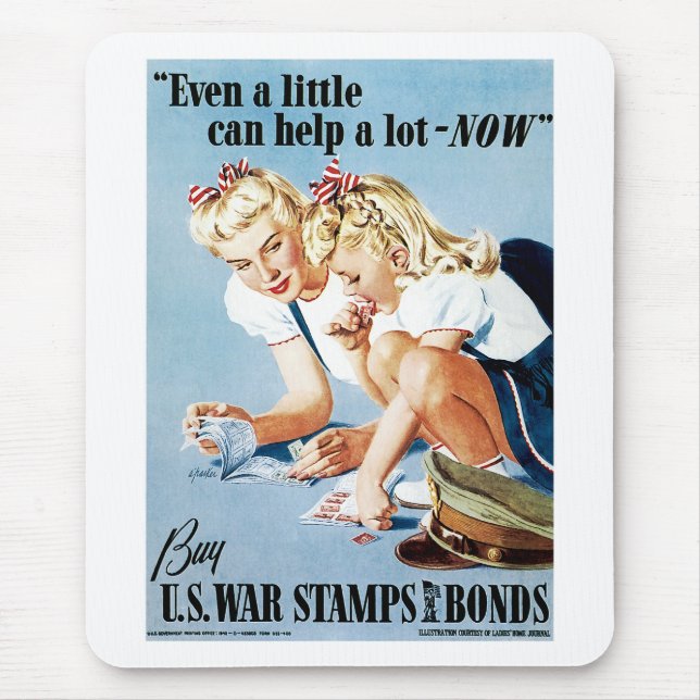 US War Stamps and Bonds Mouse Mat (Front)