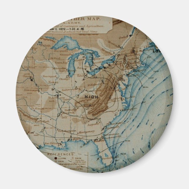 US Weather Map Magnet (Front)