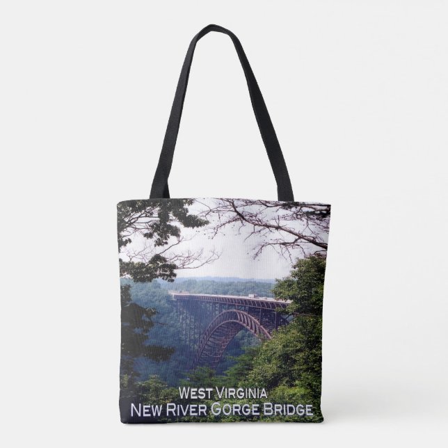 US West Virginia - New River Gorge Bridge - Tote Bag (Back)