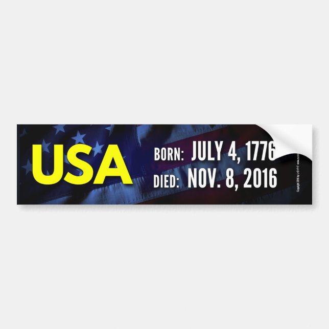 USA 1776-2016 BUMPER STICKER (Front)