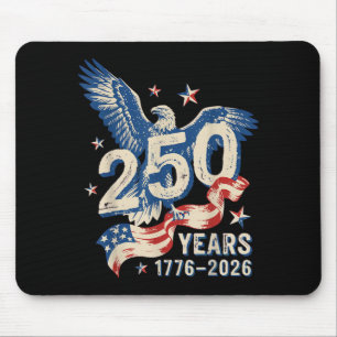 Usa - 1776-2026 - 250 Years - Distressed Us Flag Mouse Mat
