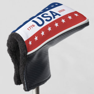 USA 1776 2026 250th Anniversary Red White Blue Golf Head Cover