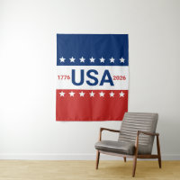 USA 1776 2026 250th Anniversary Red White Blue