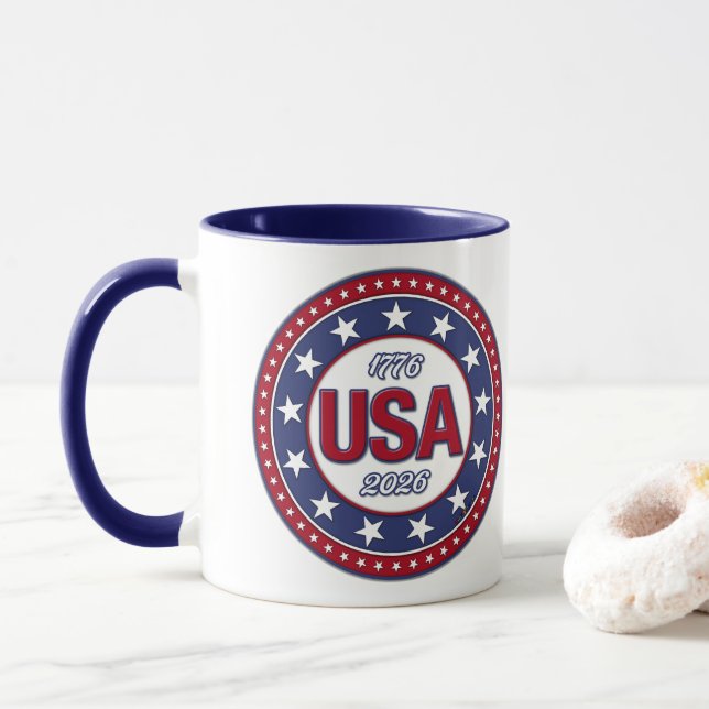 USA 1776 - 2026 MUG (With Donut)