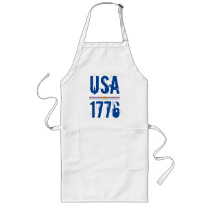 USA 1776 Patriotic Long Apron