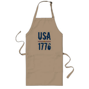 USA 1776 Patriotic Long Apron
