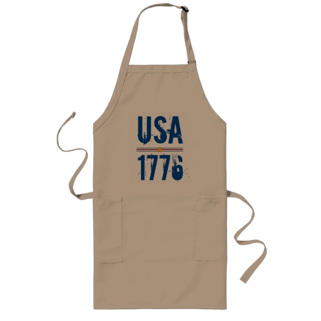 USA 1776 Patriotic Long Apron (Front)