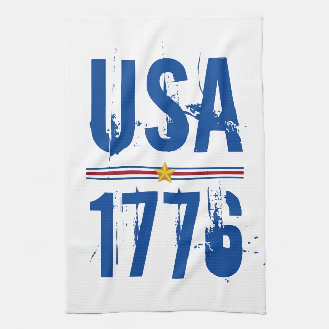 USA 1776 Patriotic Tea Towel (Vertical)