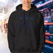 USA 1776 Skeleton Heart Hands Patriotic Hoodie