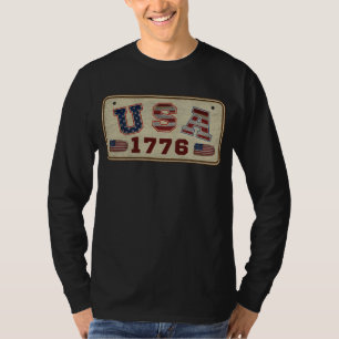 USA 1776 Vintage American Flag T-Shirt