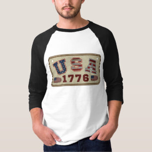 USA 1776 Vintage American Flag T-Shirt