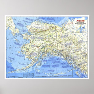 " USA: 1984 ALASKA map ... Poster