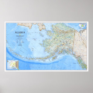 " USA: 1994/today Alaska - Detailed MAP ... Poster