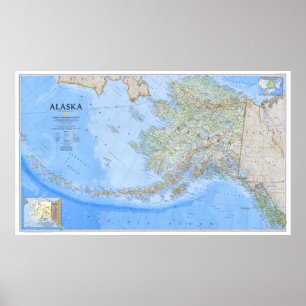" USA: 1994/today Alaska - Detailed MAP ... Poster